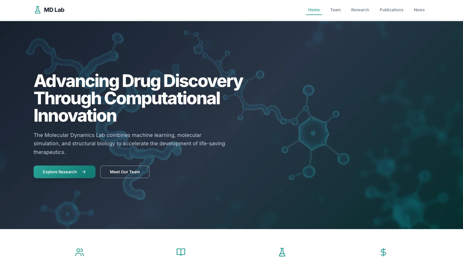 Loading preview of Helix - Academic Research Lab Template