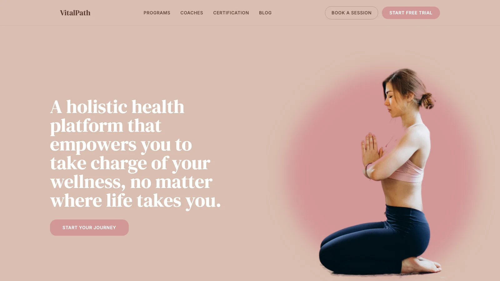 Loading preview of VitalPath - Holistic Wellness & Yoga Platform Template